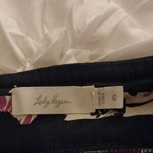 Lady Hagen Floral Mini Skirt in Black and Purple